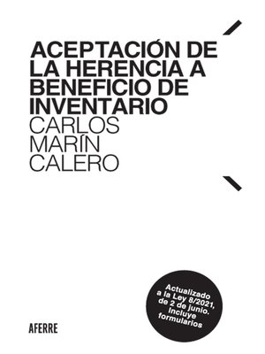 cover image of Aceptación de la herencia a beneficio de inventario